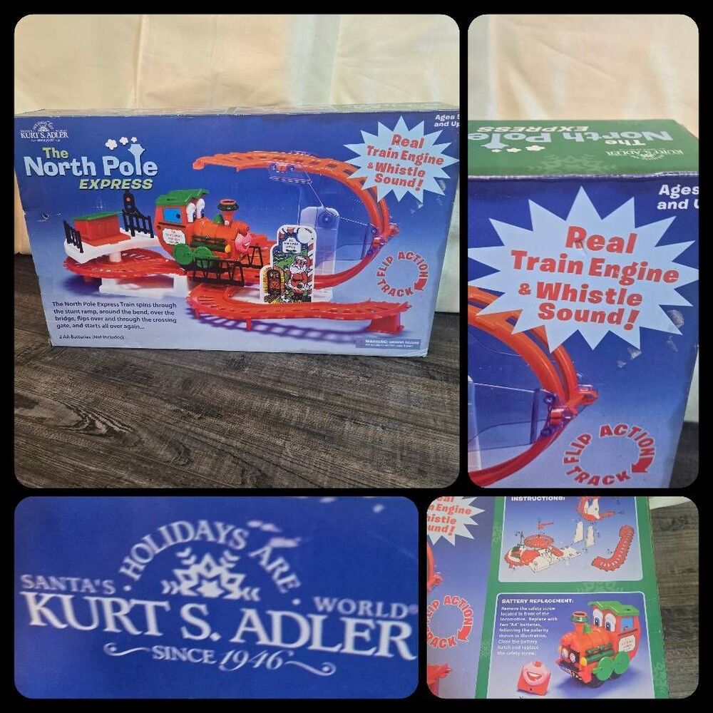 Kurt Adler North Pole Express Christmas Train seen in Baby Einstein videos